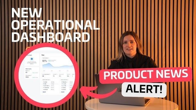 Product news graphic showing an operational dashboard and alert